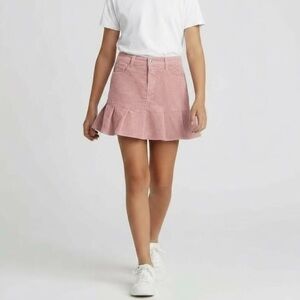 Wallflower Girls Corduroy Pleated Skort Sz 10 Pink